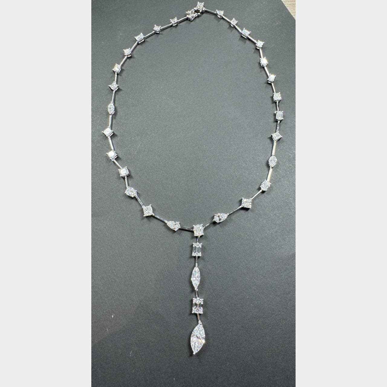 Platinum GIA Certified 20.74 Ct. Diamond Necklace