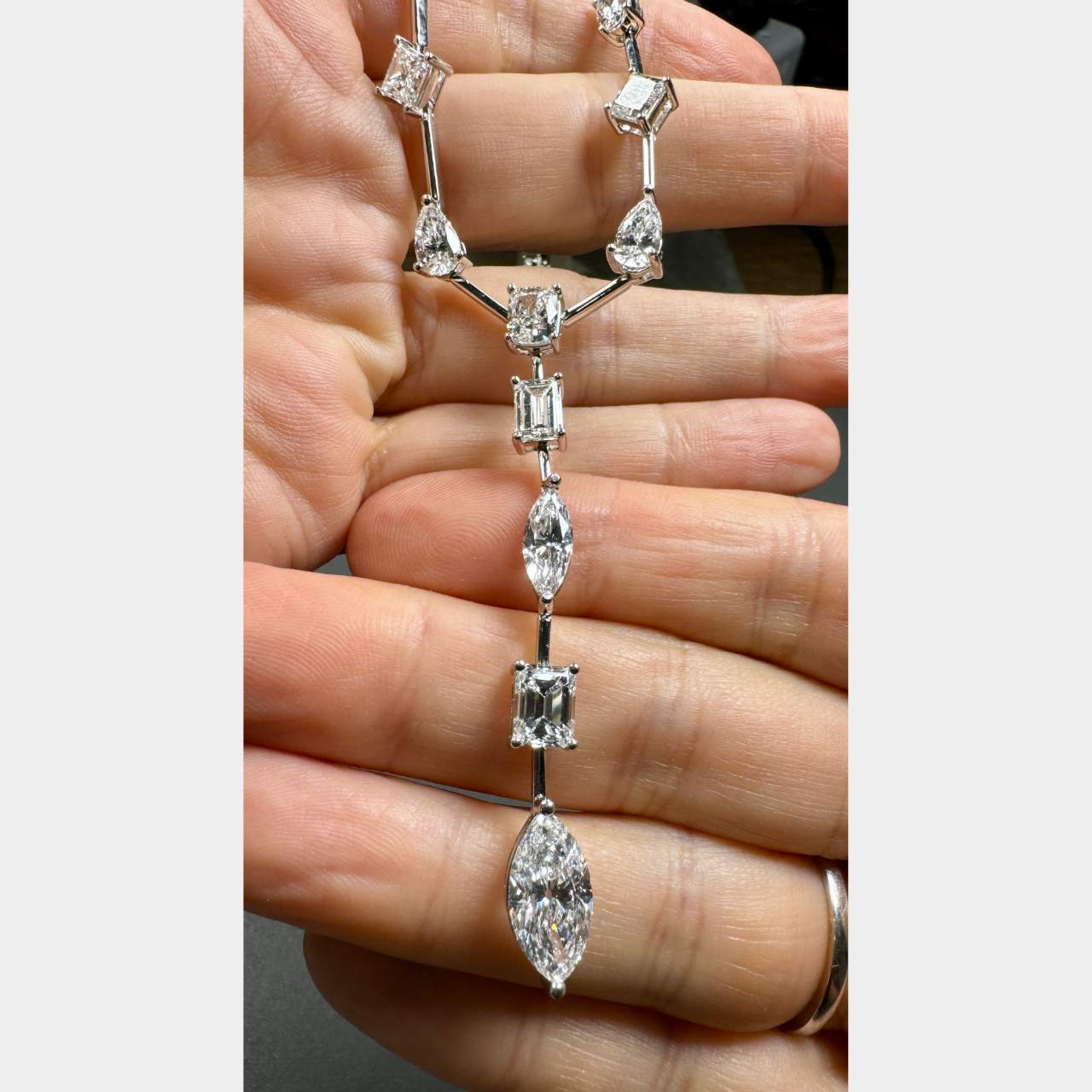 Platinum GIA Certified 20.74 Ct. Diamond Necklace