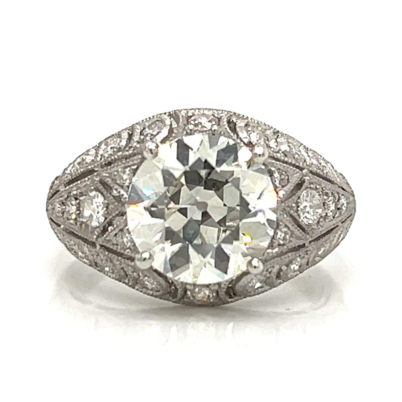 SOPHIA D. Platinum GIA Certified 3.31 Ct. Diamond Ring