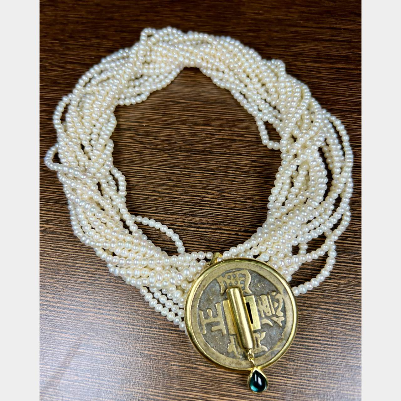 18K Yellow Gold Pearl Necklace