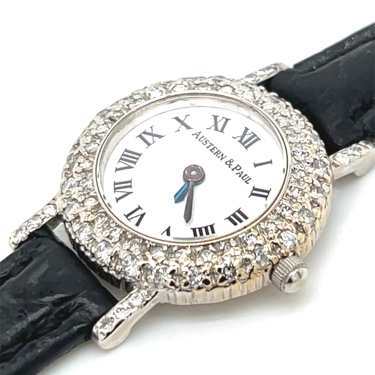 AUSTERN & PAUL 18K White Gold Diamond Ladies Watch