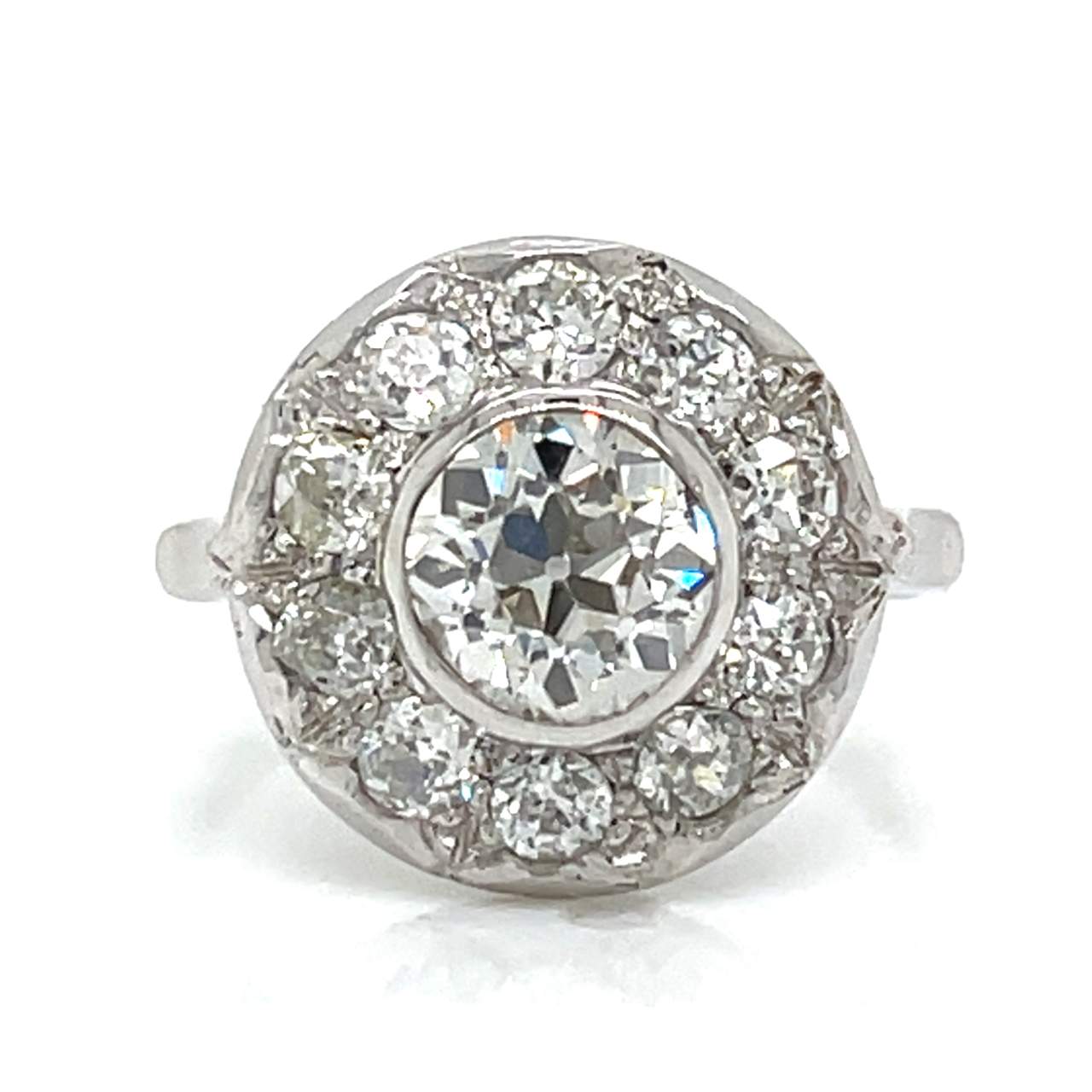 Art Deco 18K White Gold 1.25 Ct. Diamond Ring