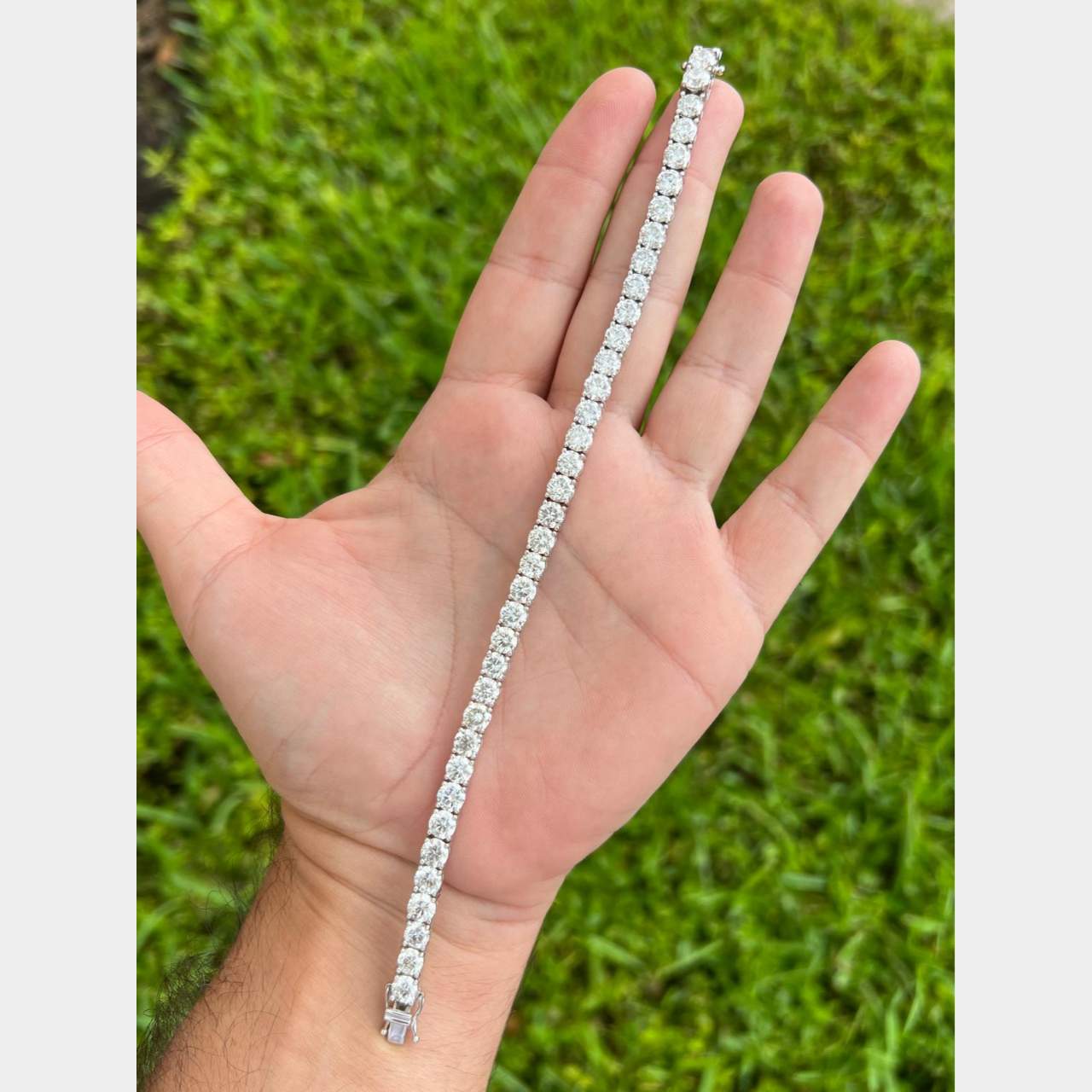 14K White Gold 23.50 Ct. Diamond Tennis Bracelet