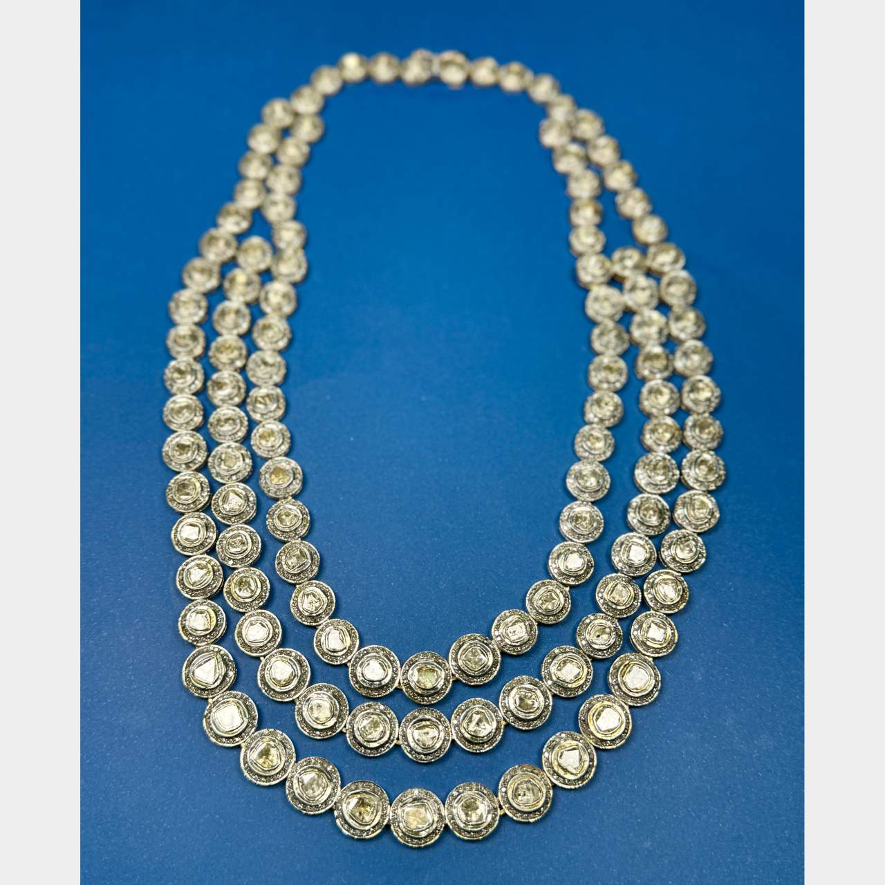 70 Ct Rose Cut Diamond Necklace