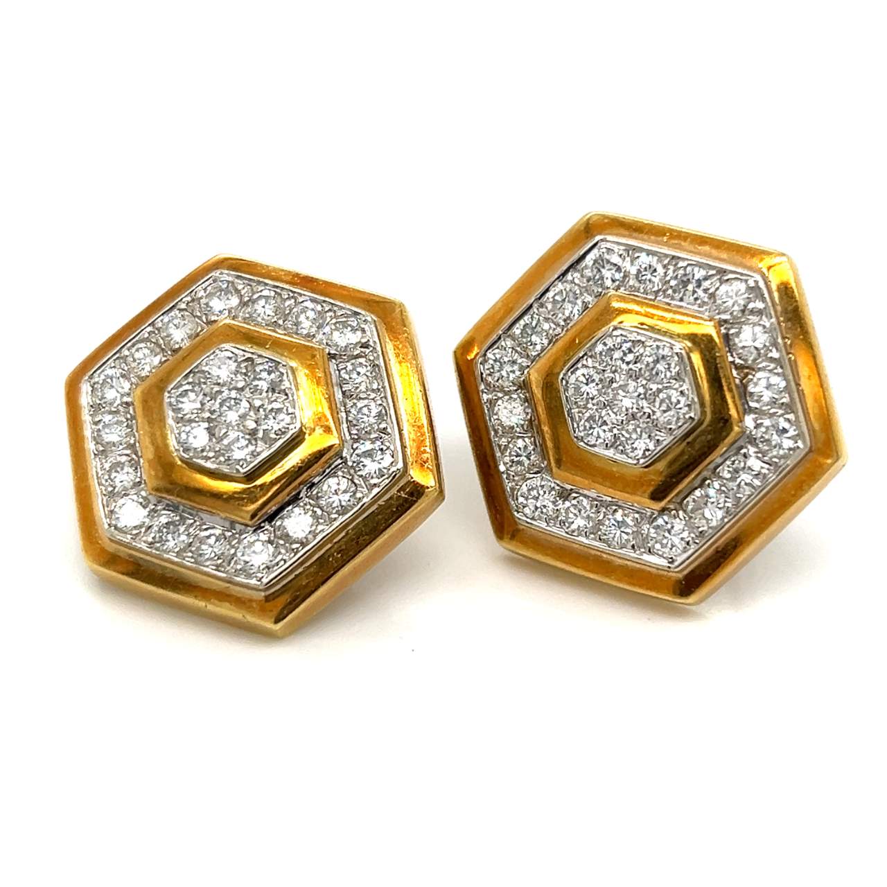 18K Yellow Gold 2.50 Ct. Diamond Earrings