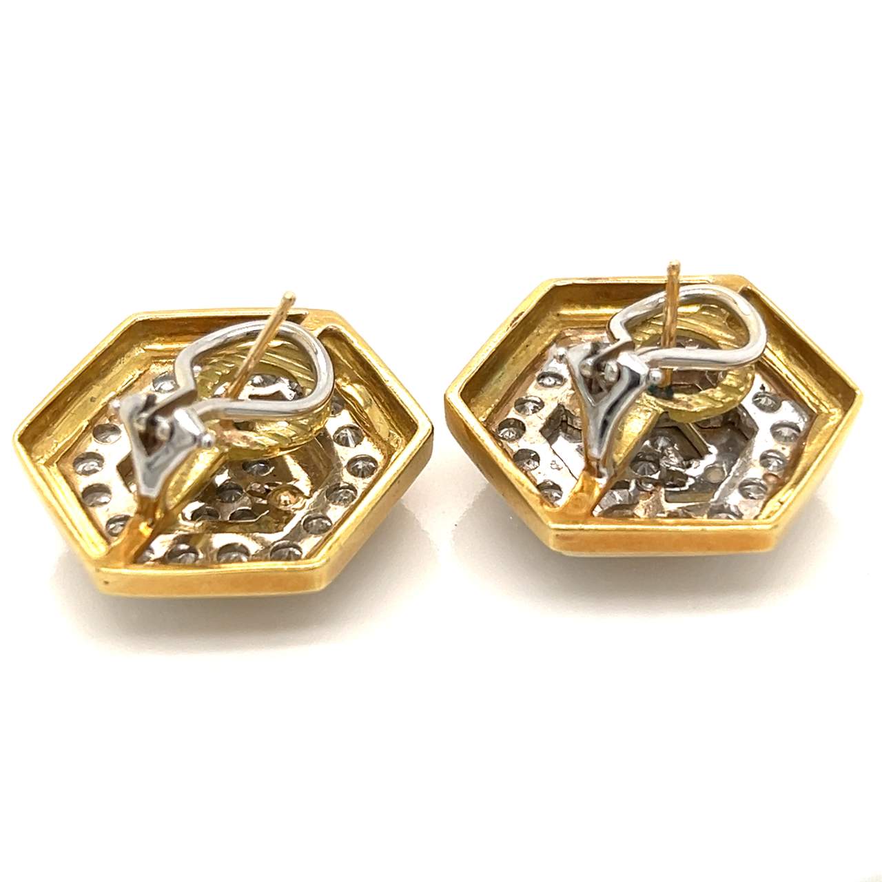 18K Yellow Gold 2.50 Ct. Diamond Earrings