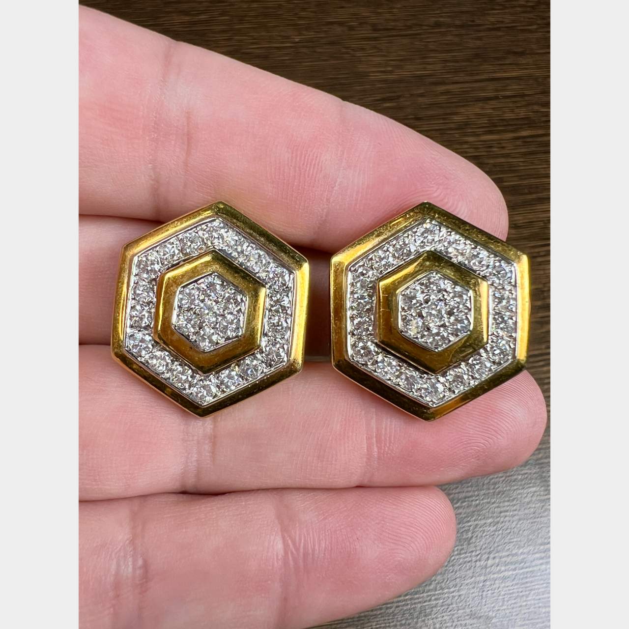 18K Yellow Gold 2.50 Ct. Diamond Earrings