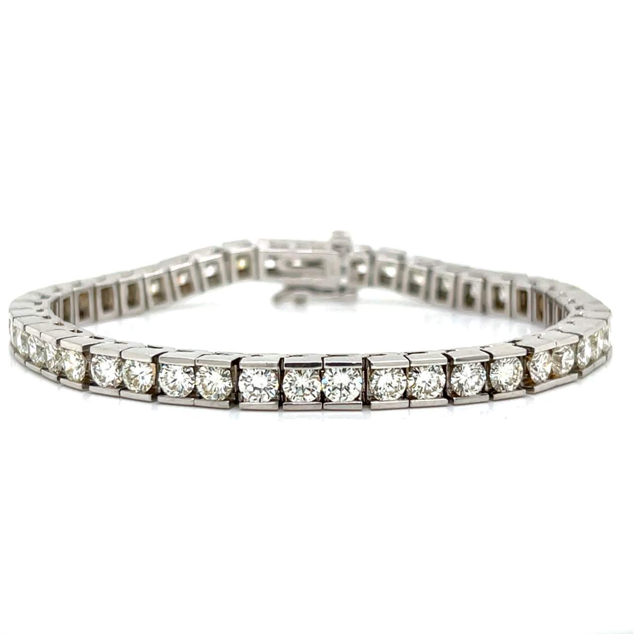 14K White Gold 11.00 Ct. Diamond Tennis Bracelet