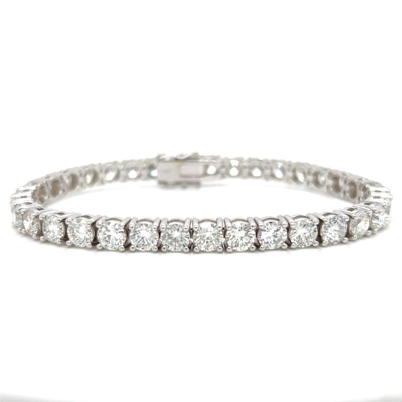 14K White Gold 19.60 Ct. Diamond Tennis Bracelet