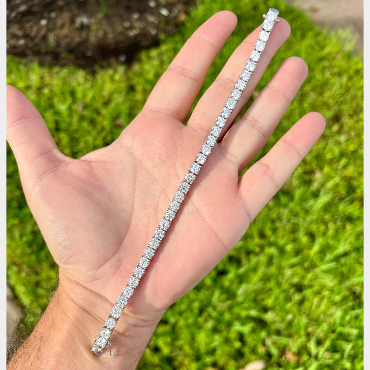 14K White Gold 19.60 Ct. Diamond Tennis Bracelet