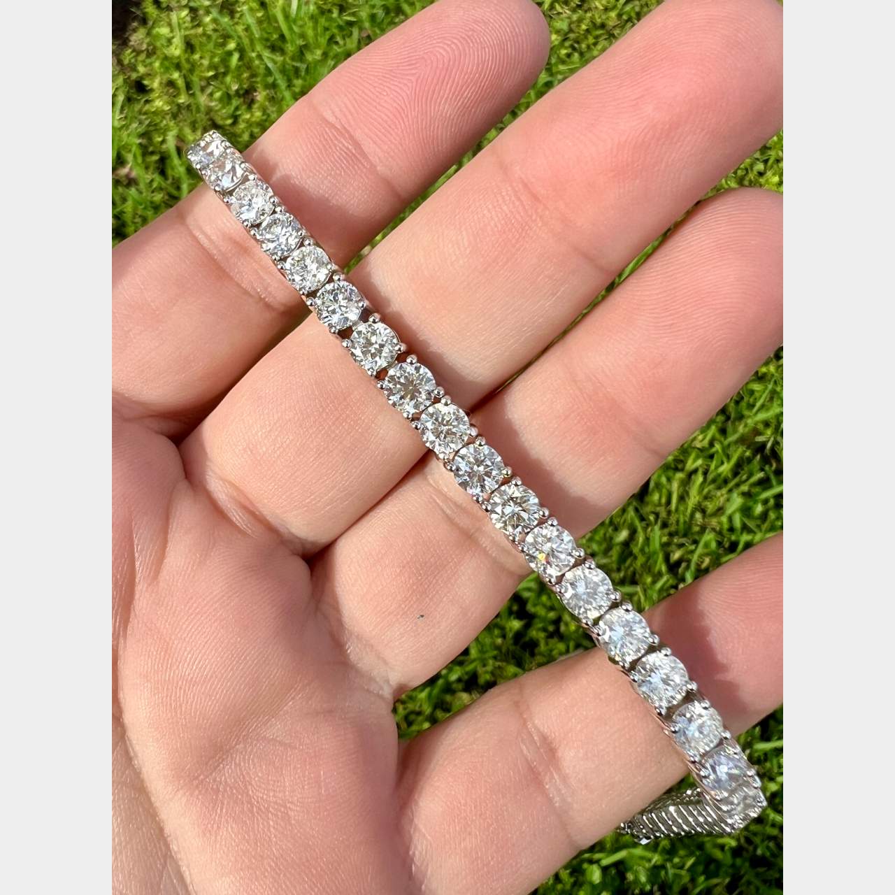14K White Gold 19.60 Ct. Diamond Tennis Bracelet