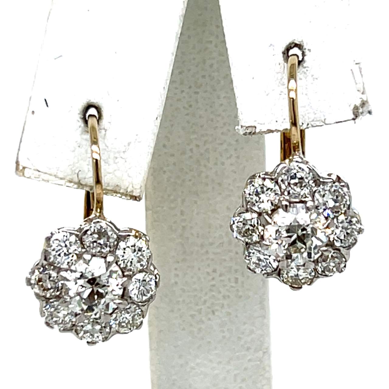Platinum & 18K Yellow Gold 2.60 Ct. Diamond Earrings
