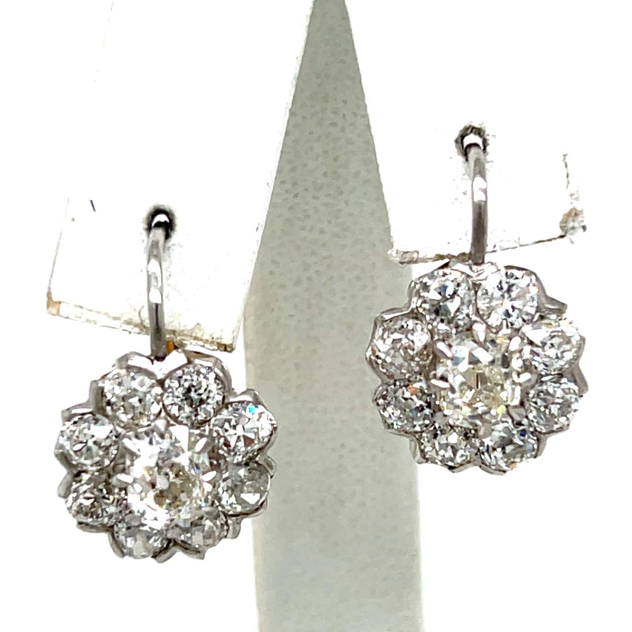 Platinum & 18K Yellow Gold 3.40 Ct. Diamond Earrings