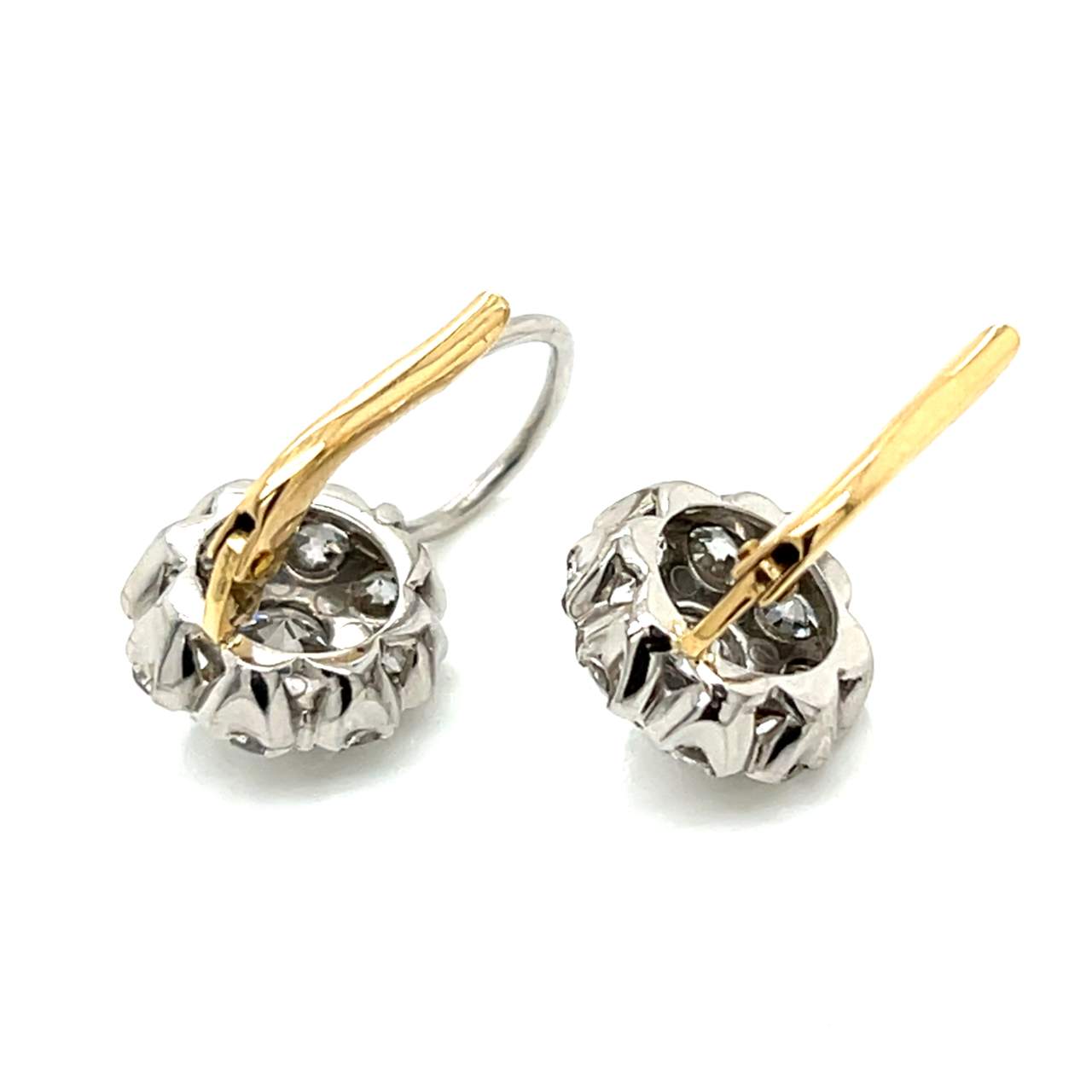Platinum & 18K Yellow Gold 3.40 Ct. Diamond Earrings