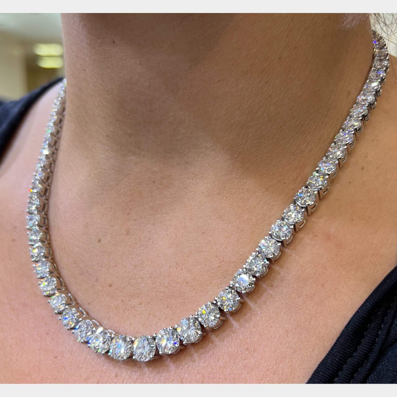 Platinum 55.00 Ct. Diamond Necklace