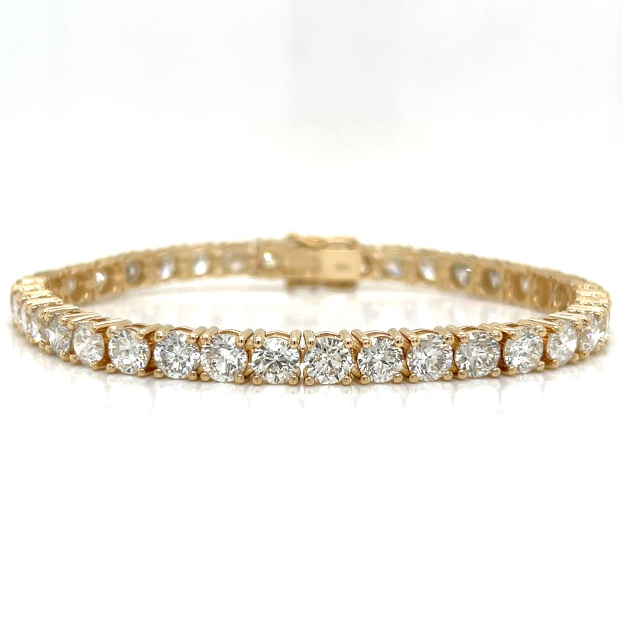 14K Yellow Gold 19.60 Ct. Diamond Tennis Bracelet