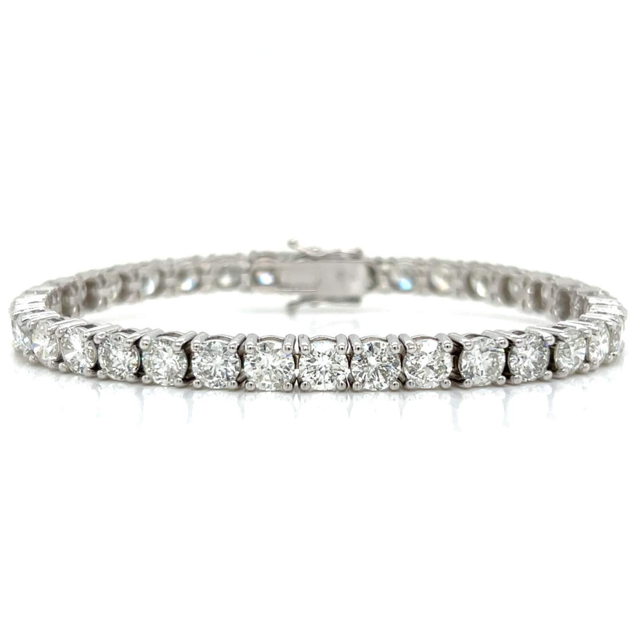 14K White Gold 15.50 Ct. Diamond Tennis Bracelet