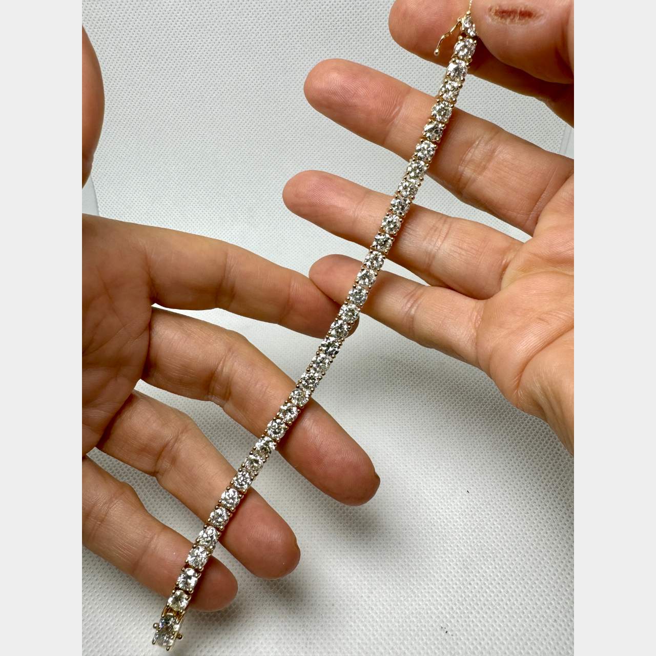 14K Yellow Gold 16.40 Ct. Diamond Tennis Bracelet