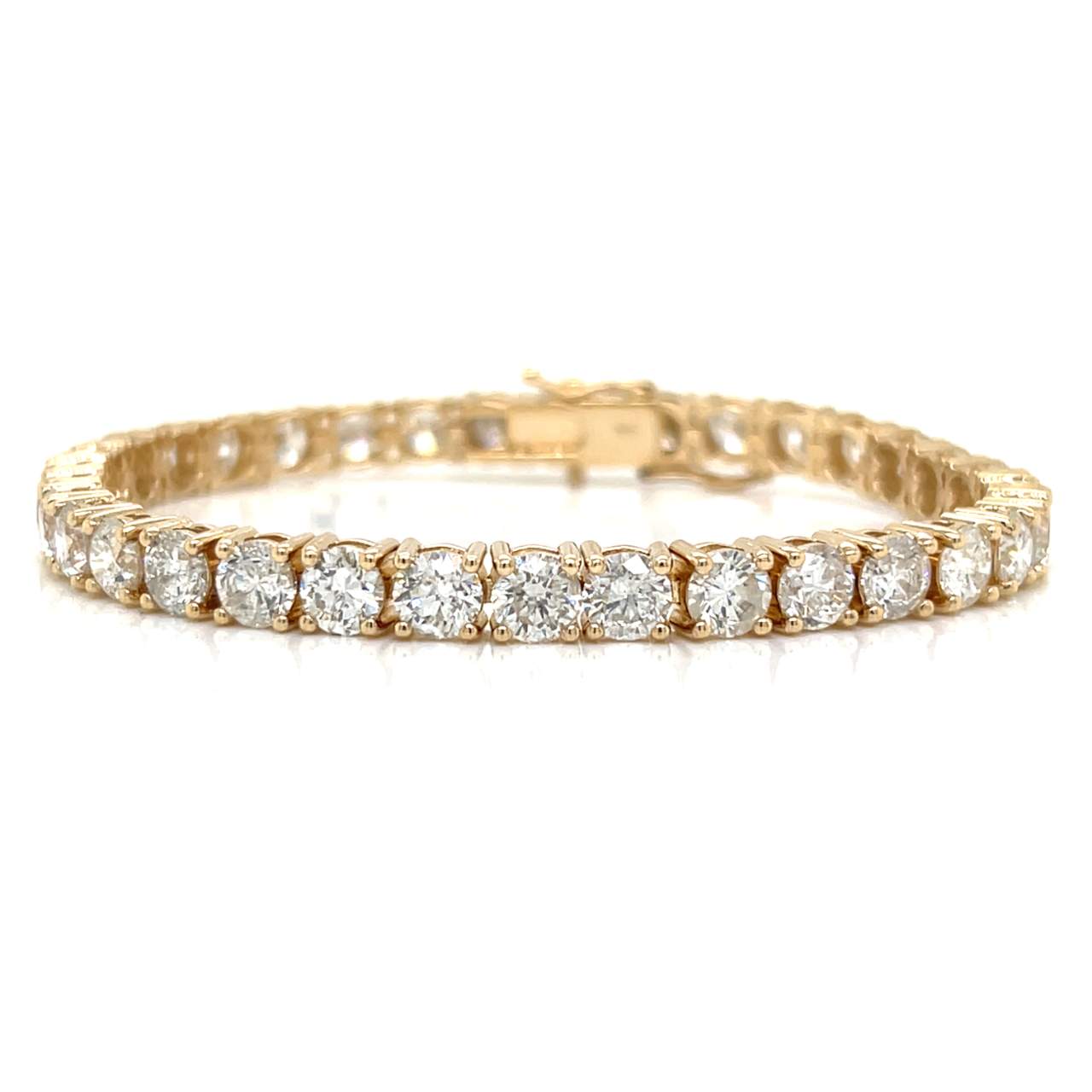 14K Yellow Gold 17.00 Ct. Diamond Tennis Bracelet