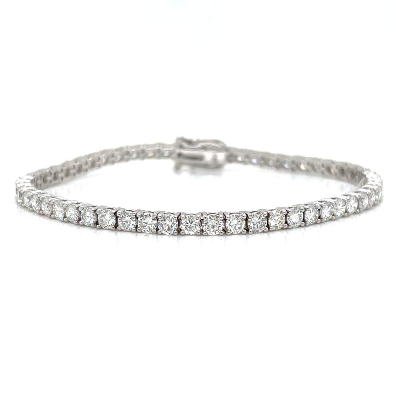 14K White Gold 6.40 Ct. Diamond Tennis Bracelet