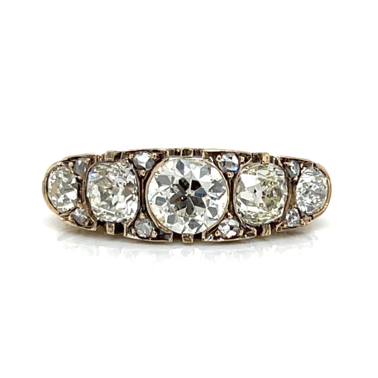 Antique 18K Yellow Gold 3.30 Ct. Diamond Ring