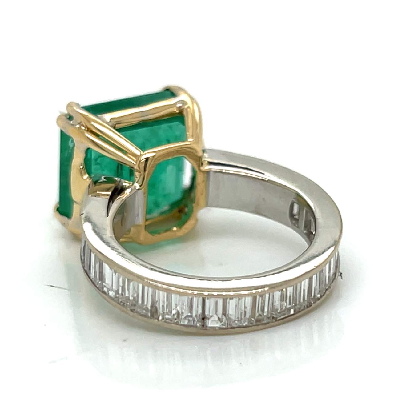 18K Yellow & White Gold 8.64 Ct. Colombian Emerald & Diamond Ring