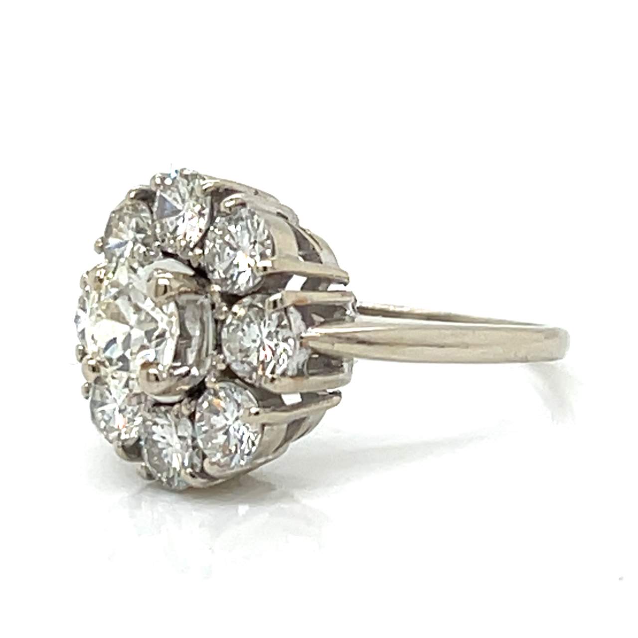 1950’s 14K White Gold 3.05 Ct. Diamond Ring