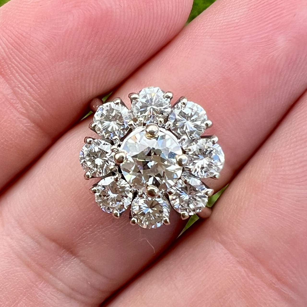 1950’s 14K White Gold 3.05 Ct. Diamond Ring