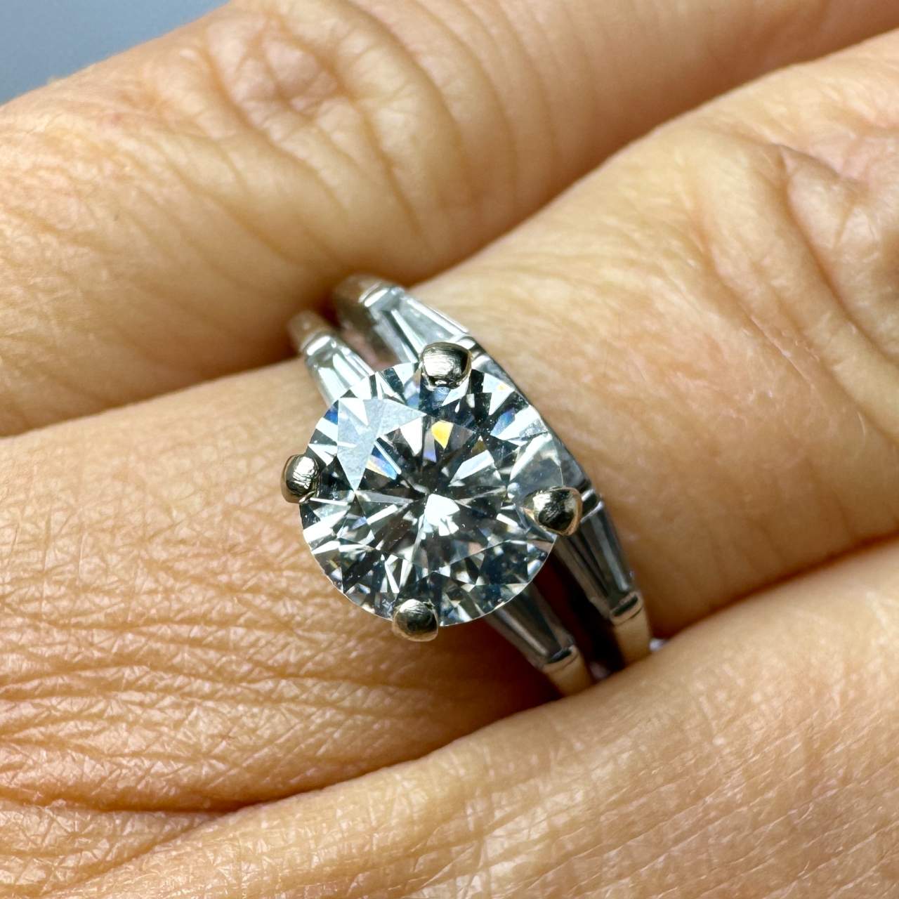 18K White Gold 1.77 Ct. GIA Certified Diamond Ring