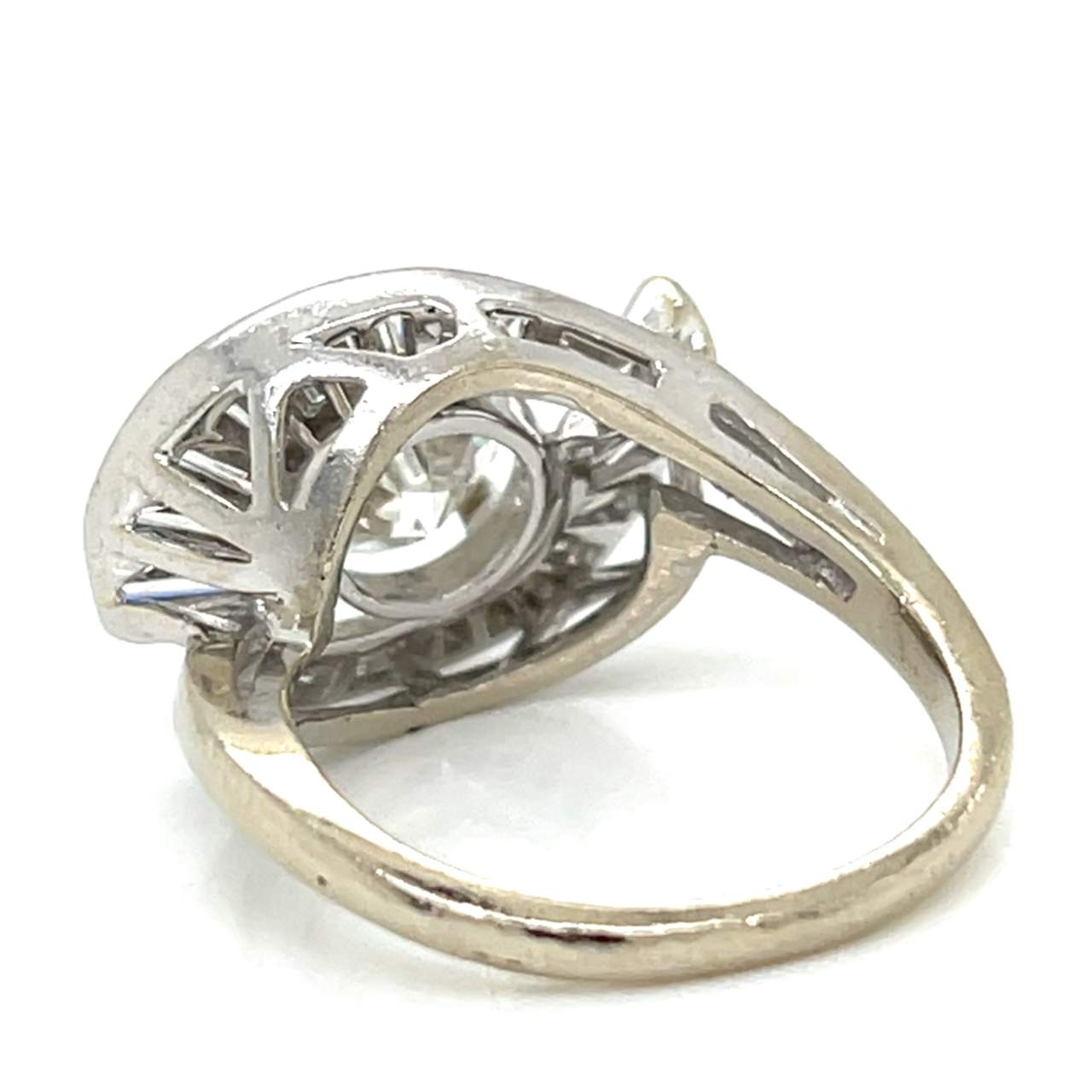1950’s 14K White Gold 1.90 Ct. Diamond Ring