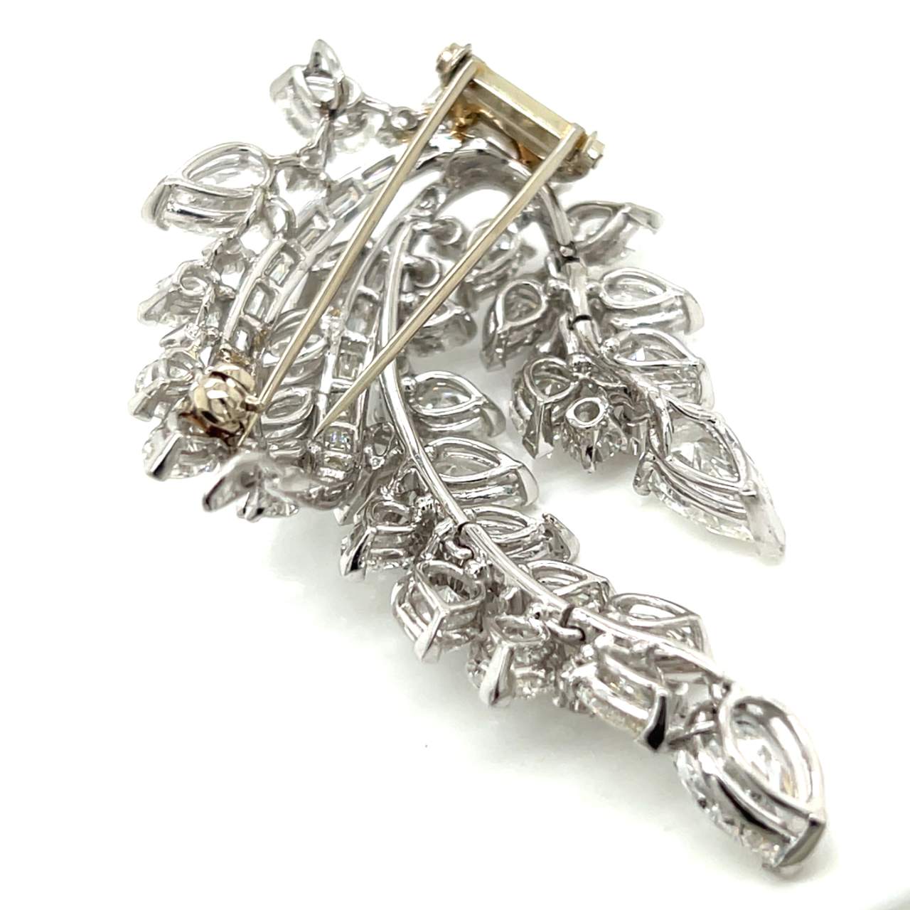 1950’s Platinum 29.03 Ct. Diamond Brooch
