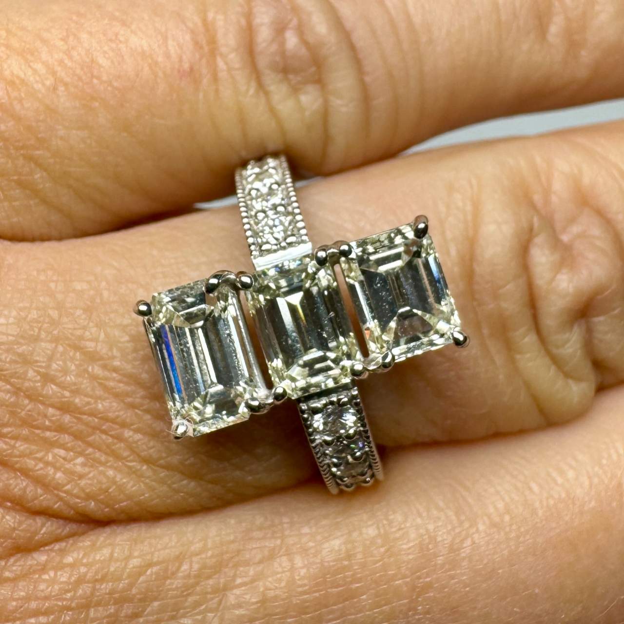 18K White Gold 3.90 Ct. Diamond Ring