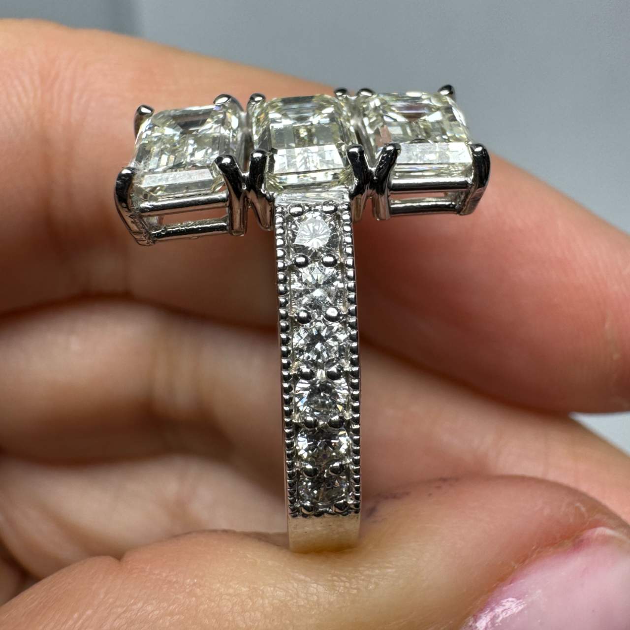 18K White Gold 3.90 Ct. Diamond Ring
