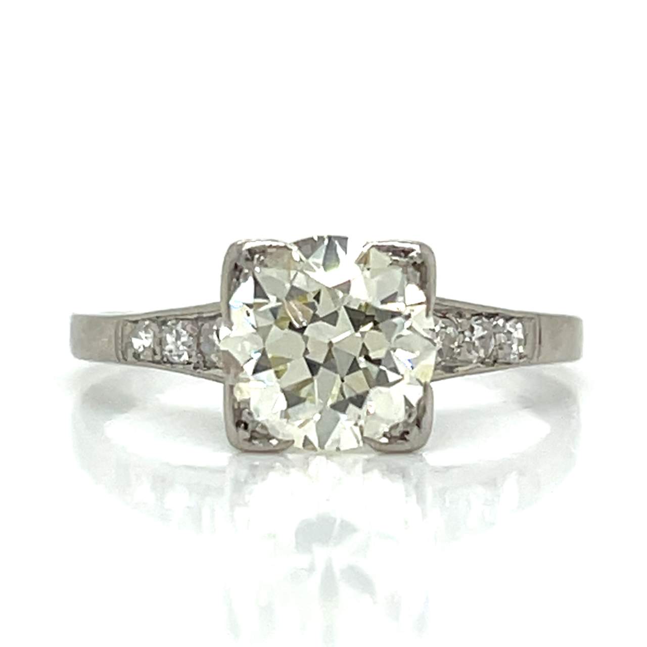 Art Deco Platinum 1.60 Ct. Diamond Ring