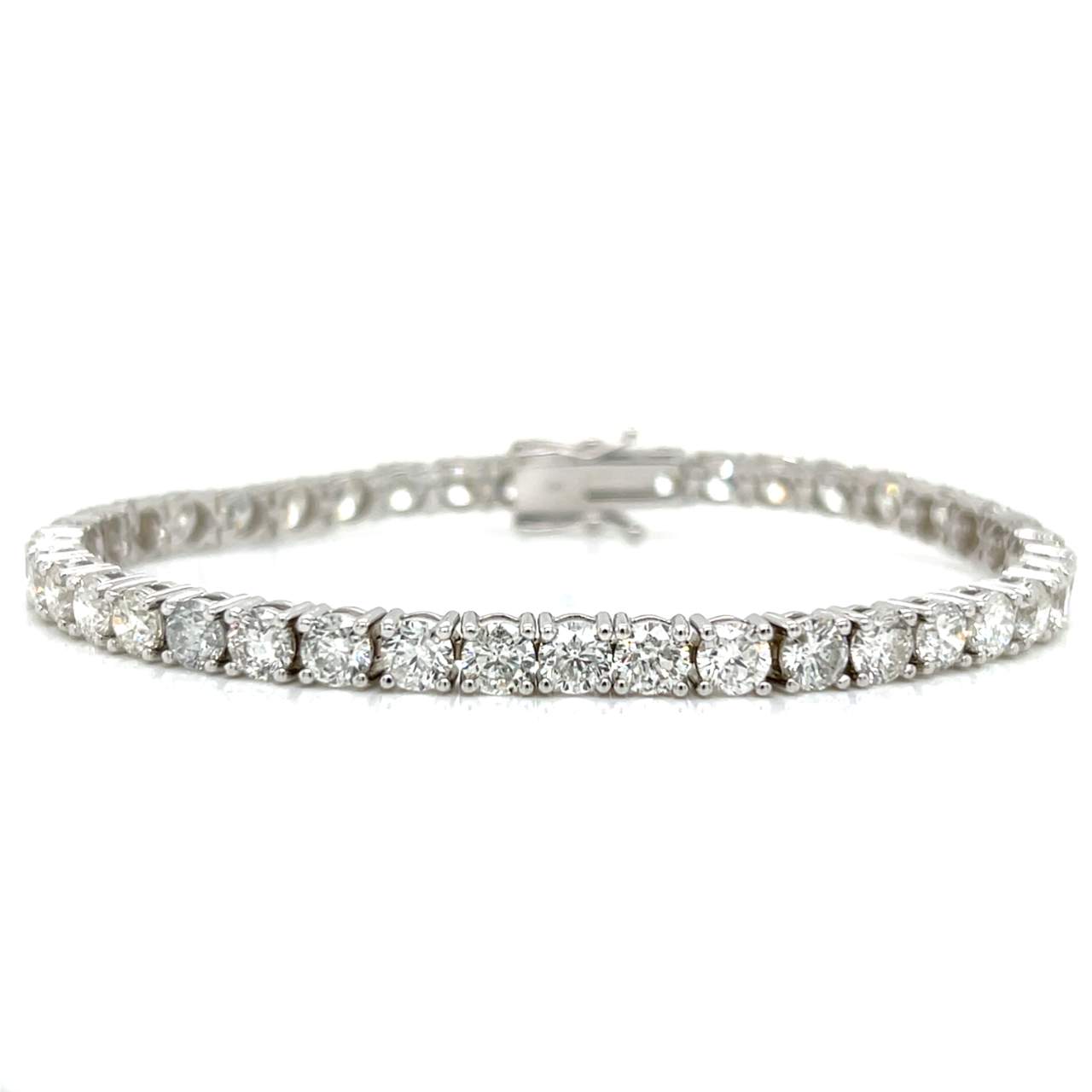 14K White Gold 13.00 Ct. Diamond Tennis Bracelet