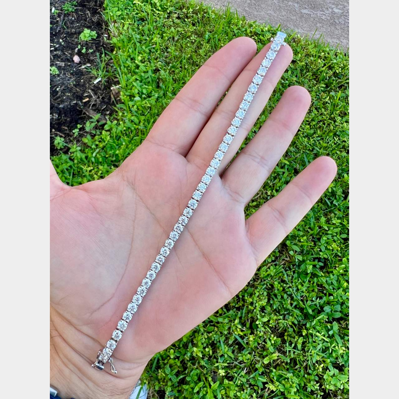 14K White Gold 13.00 Ct. Diamond Tennis Bracelet