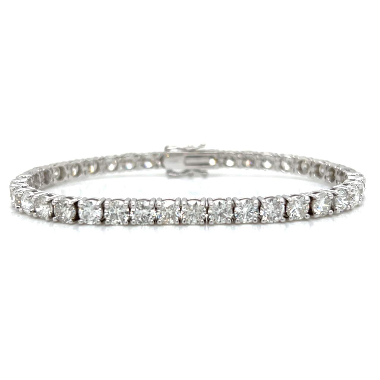 14K White Gold 14.50 Ct. Diamond Tennis Bracelet