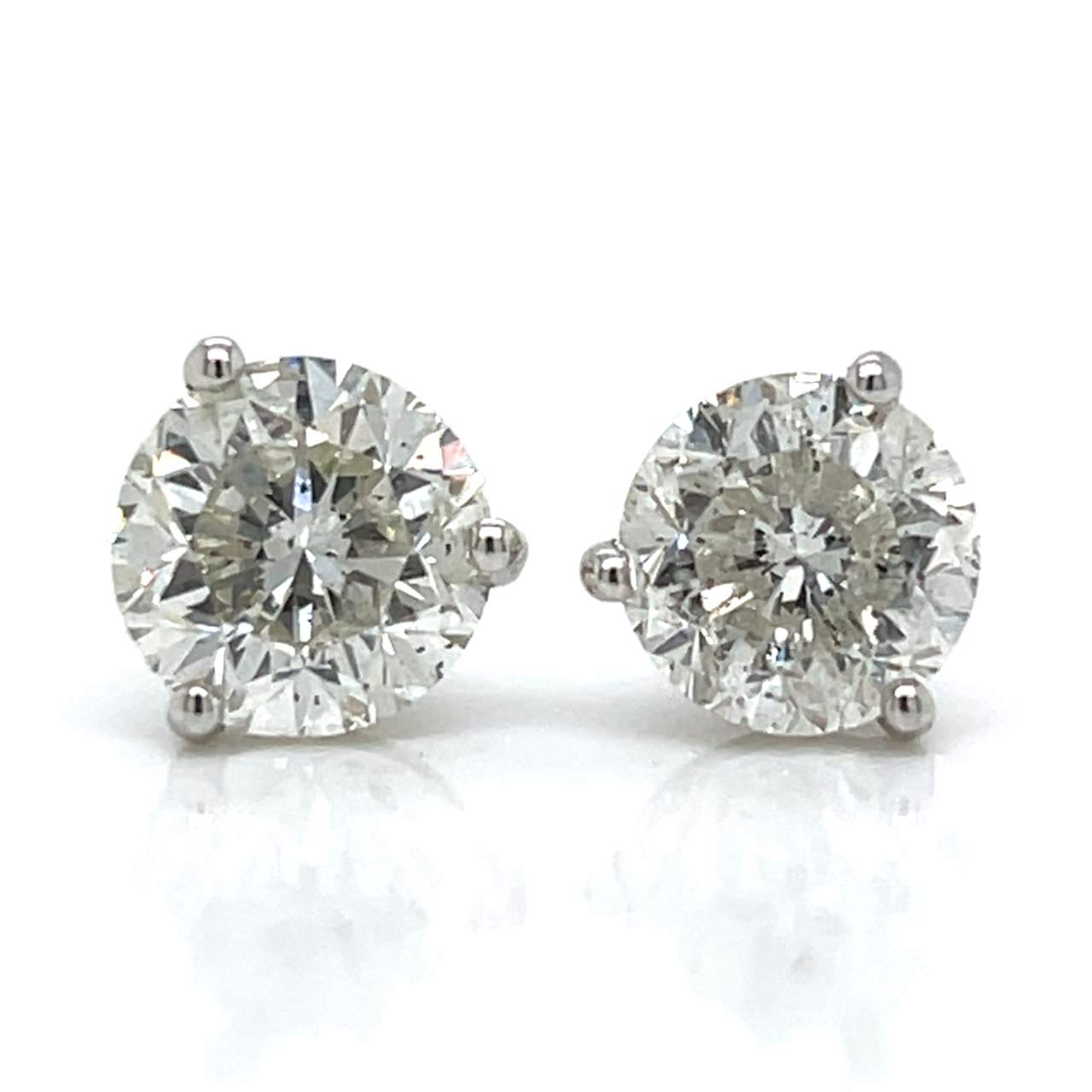 14K White Gold 6.12 Ct. Diamond Stud Earrings