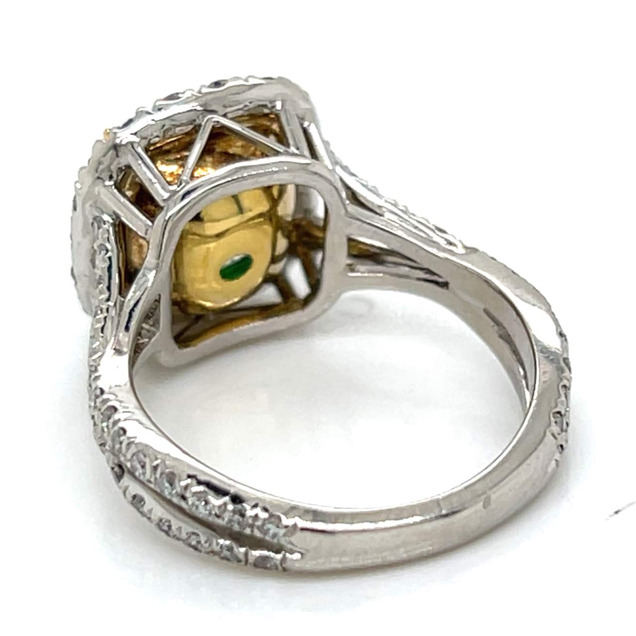 Platinum 3.30 Ct. Emerald & Diamond Ring