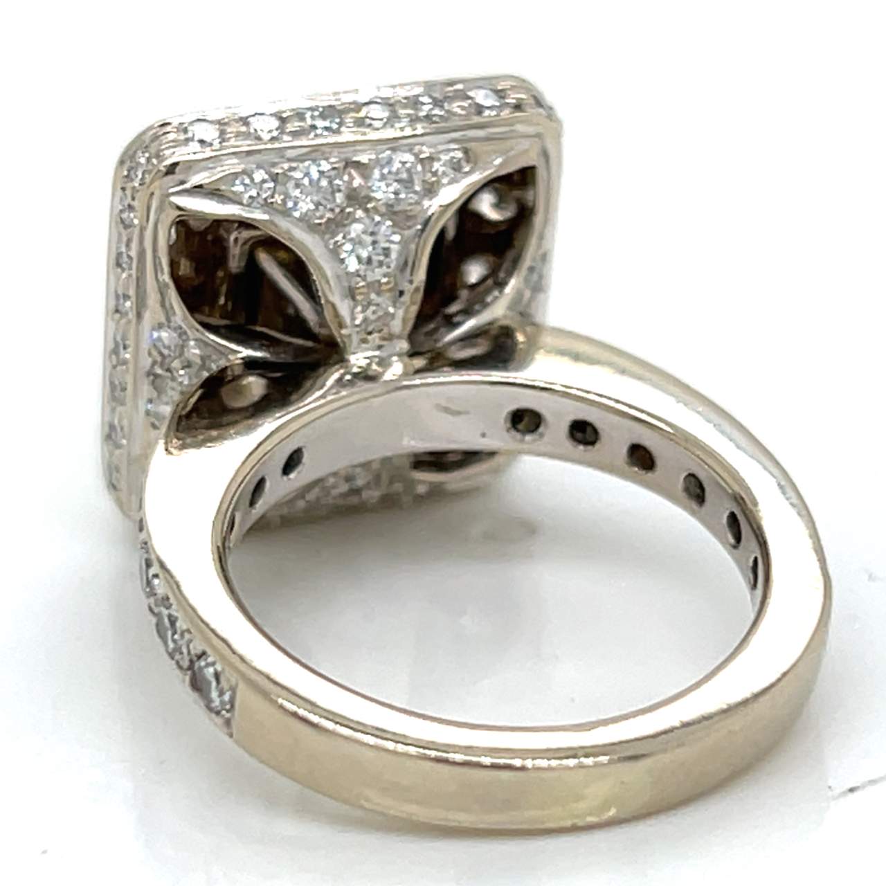 18K White Gold 3.00 Ct. Emerald & Diamond Ring