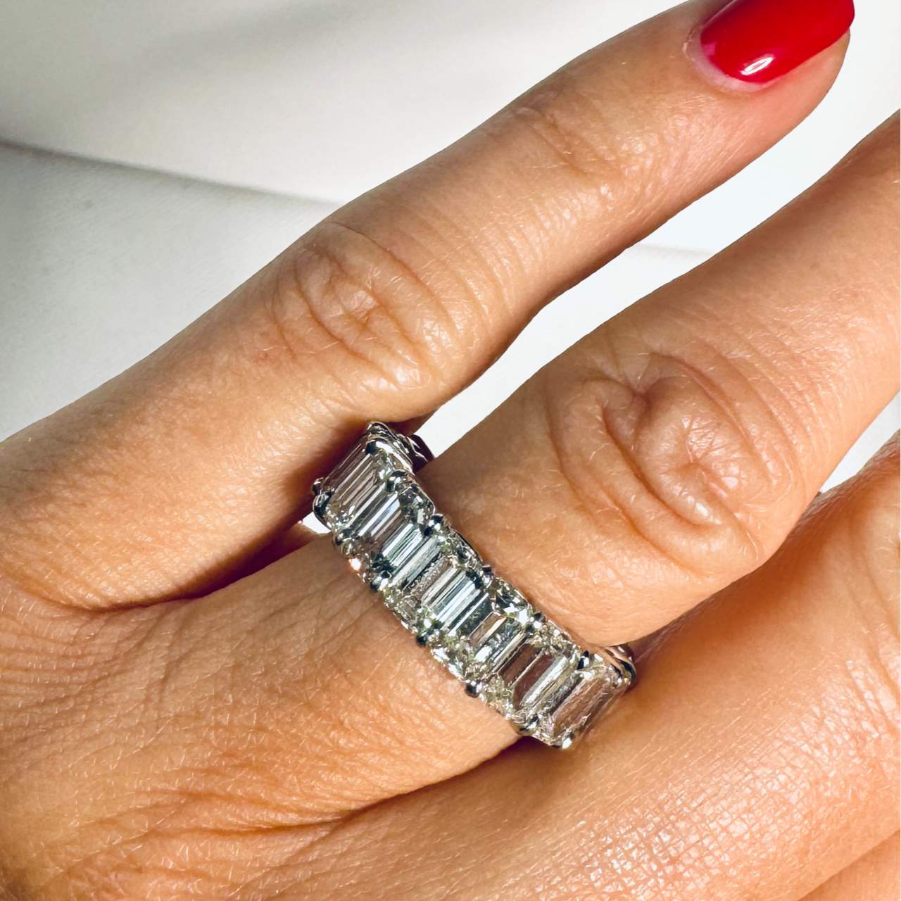 Platinum 12.75 Ct. Diamond Eternity Band