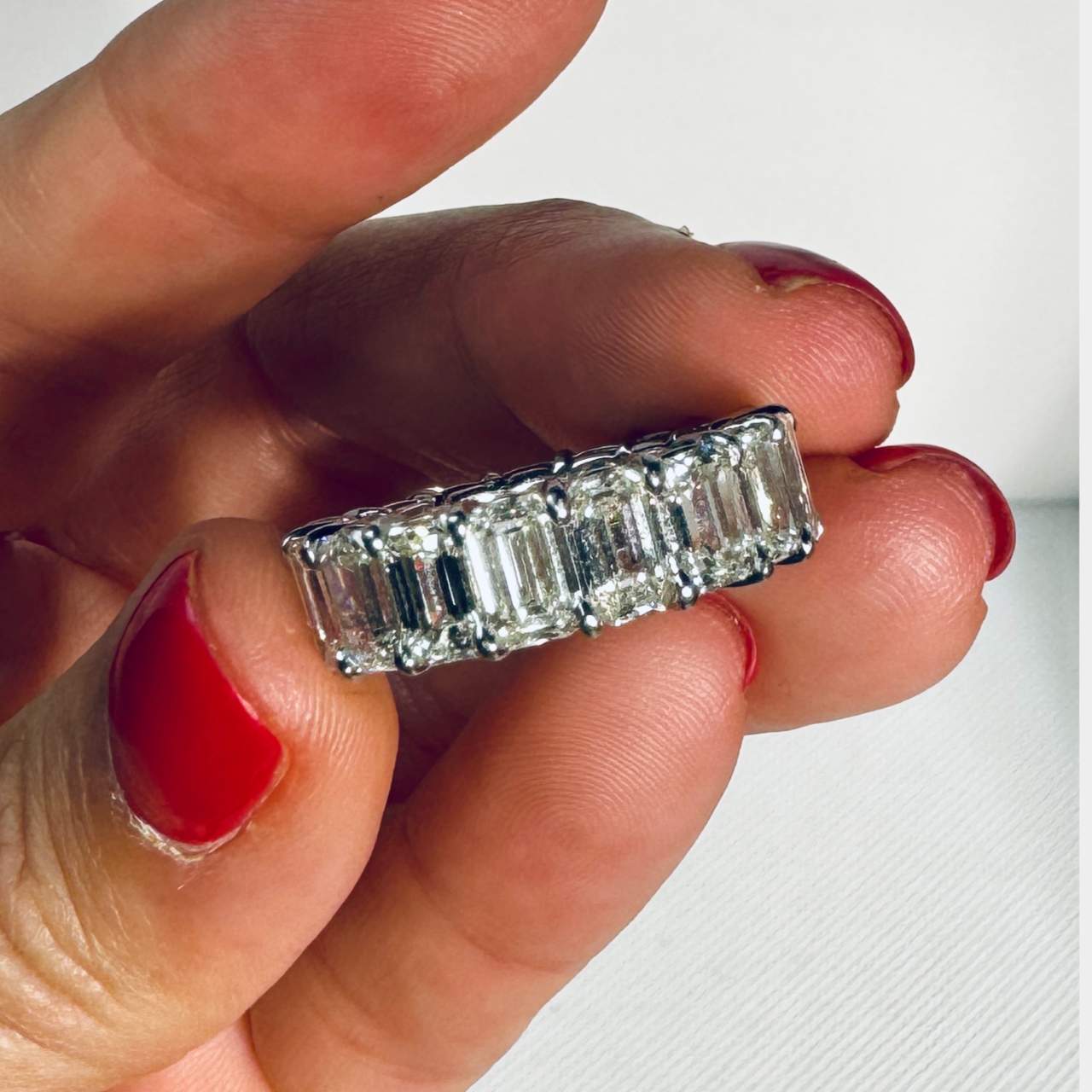 Platinum 12.75 Ct. Diamond Eternity Band