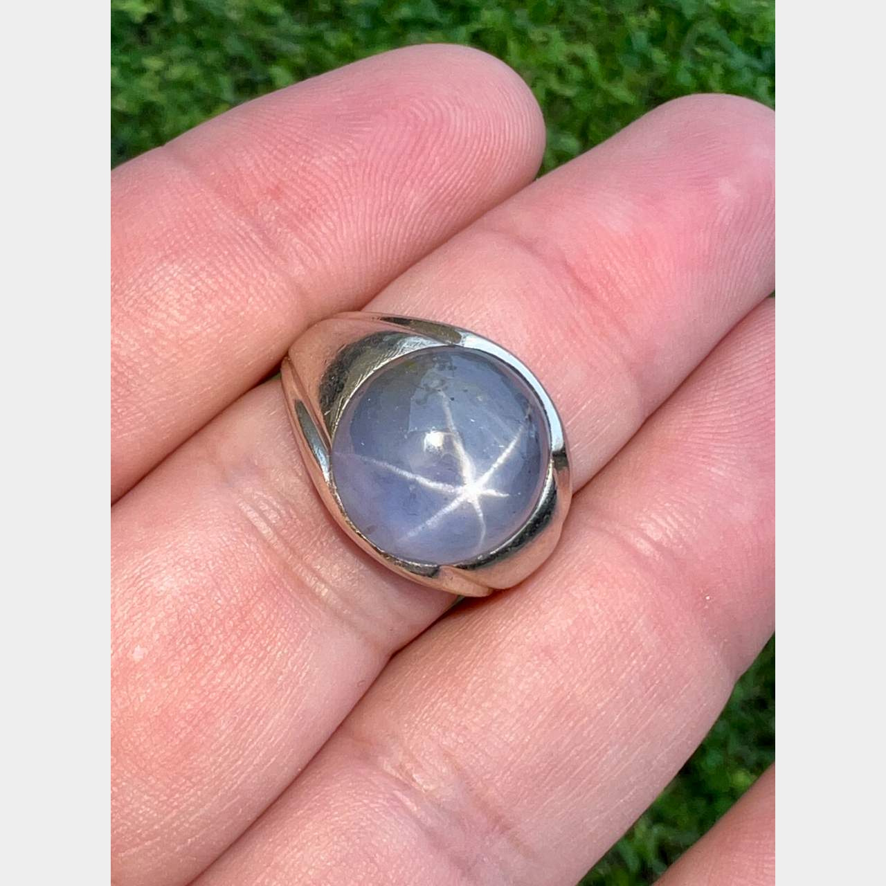 1960’s 14K White Gold 17.35 Ct. Star Sapphire
