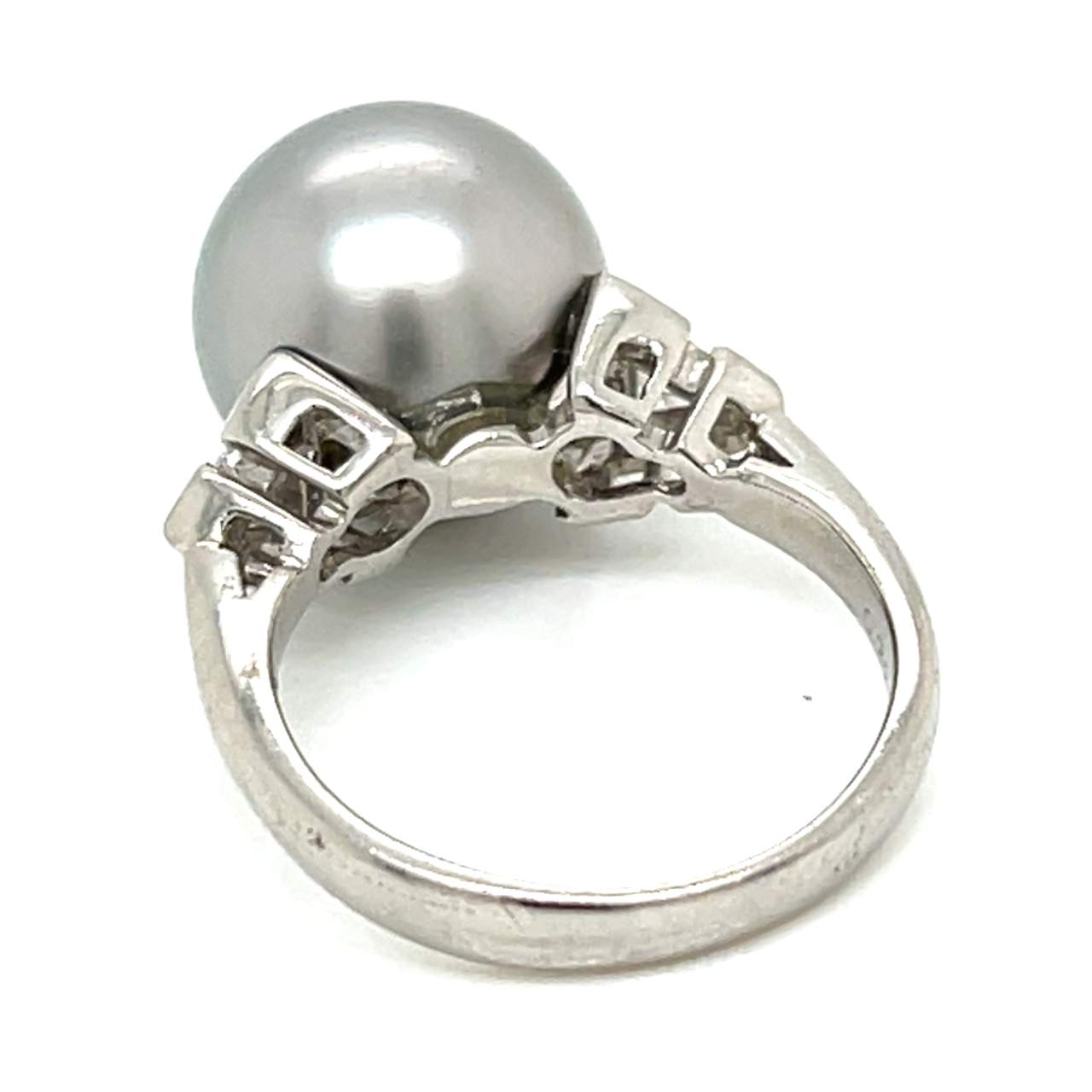 Platinum South Sea Pearl & Diamond Ring