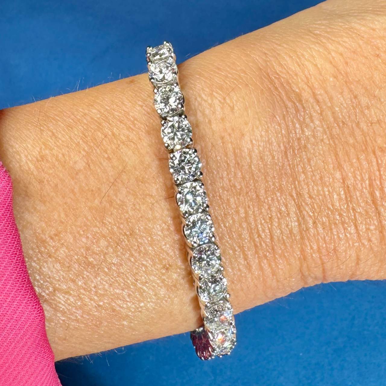 Platinum 18.90 Ct. Diamond Tennis Bracelet