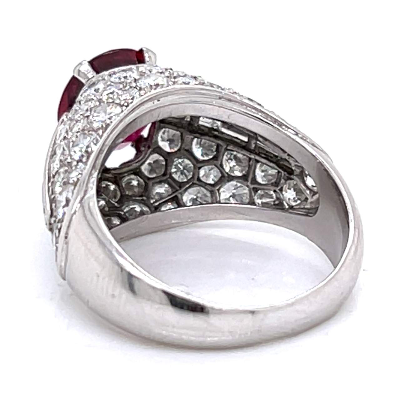 18K White Gold 3.67 Ct. AGL Certified Ruby Ring - Image 3