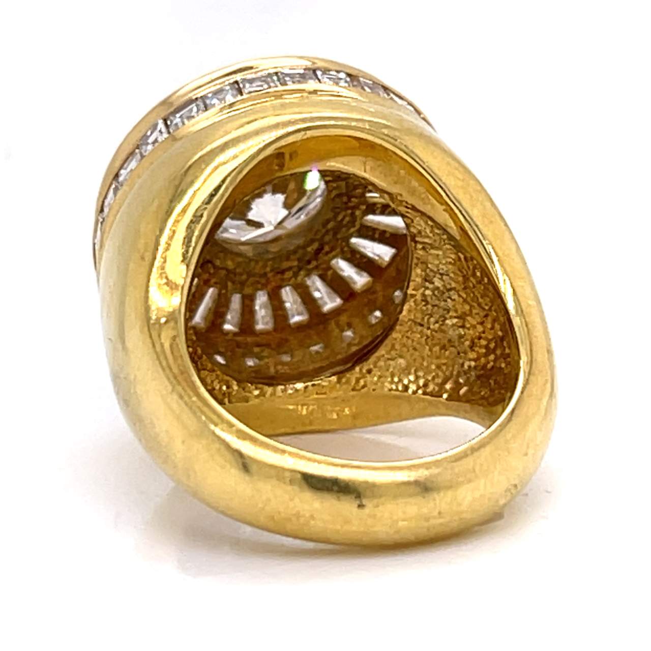 French 18K Yellow Gold GIA Certified 3.01 Ct. Diamond Ring