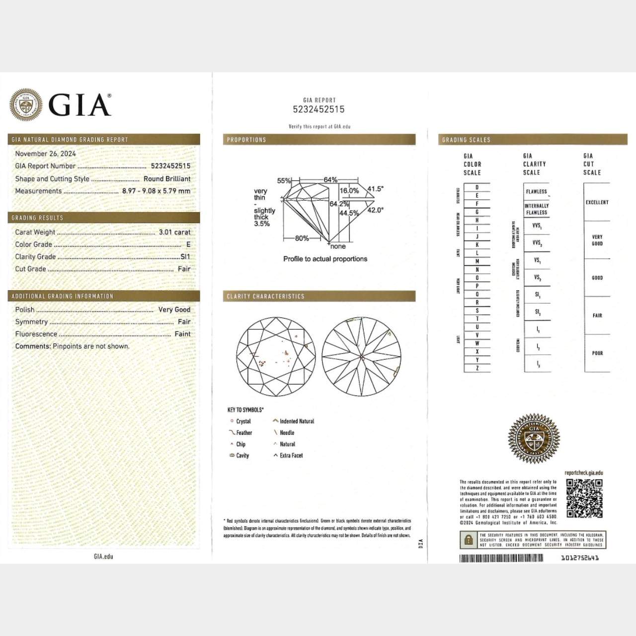 French 18K Yellow Gold GIA Certified 3.01 Ct. Diamond Ring
