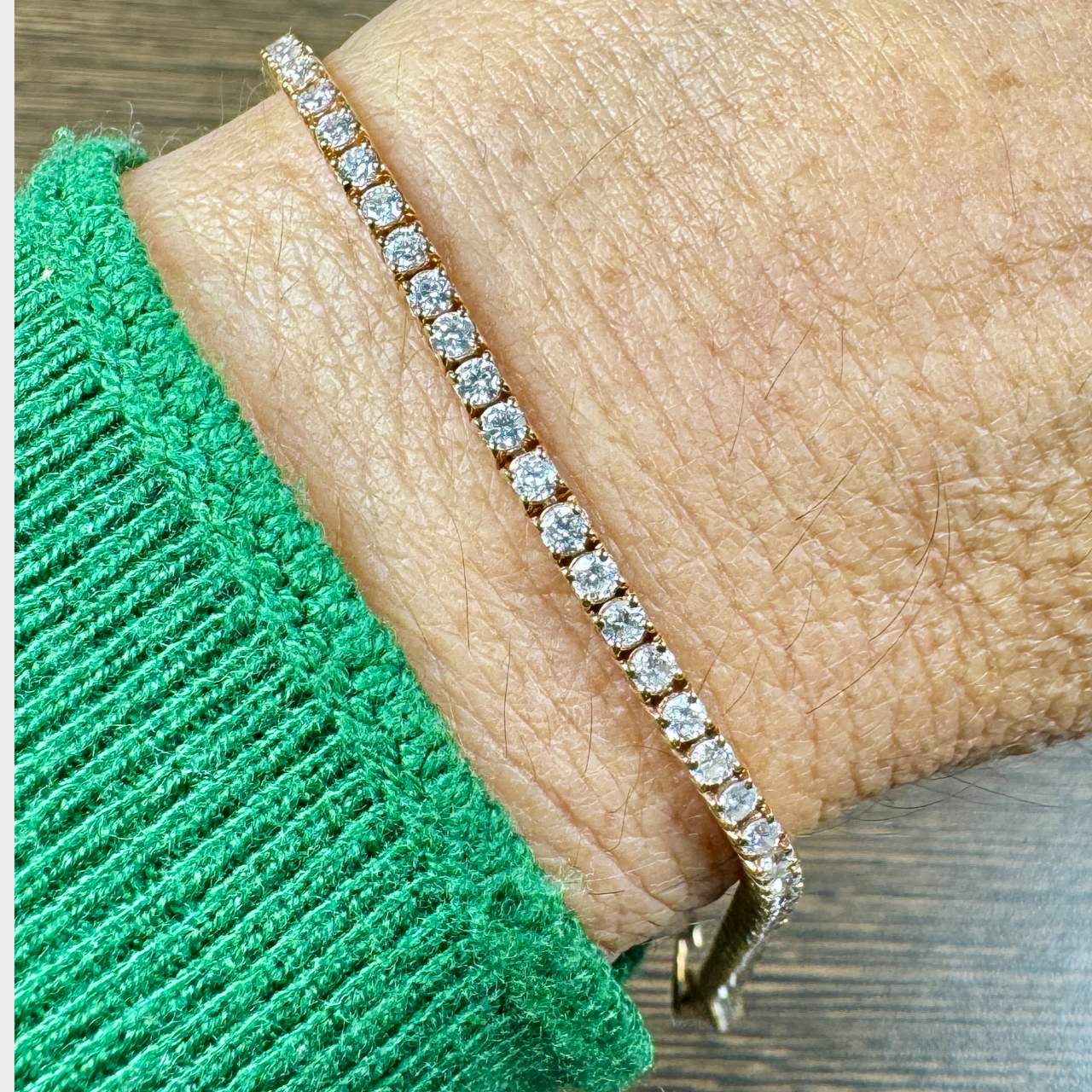 14K Yellow Gold 2.90 Ct. Diamond Tennis Bracelet
