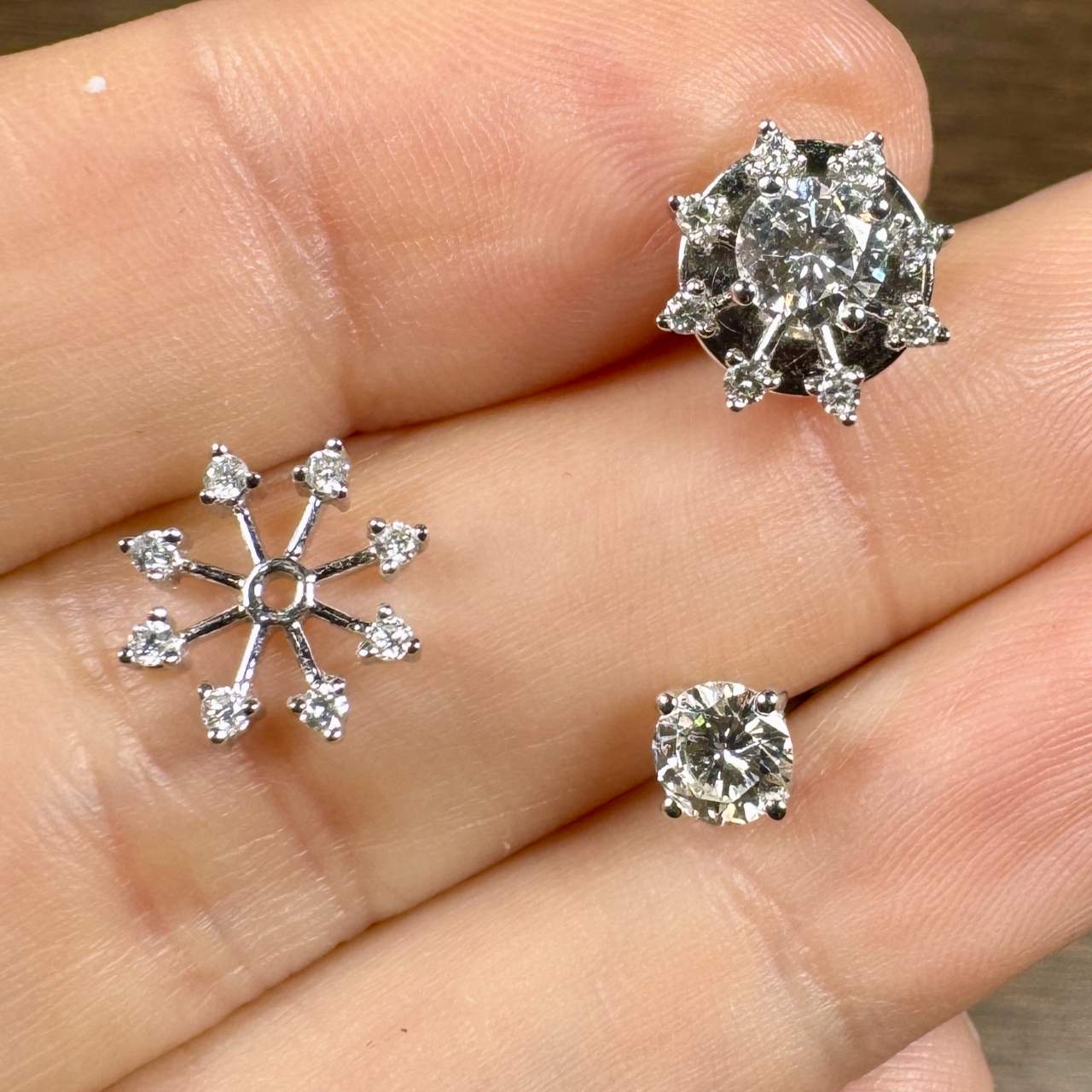 18K White Gold 1.20 Ct. Diamond Earrings